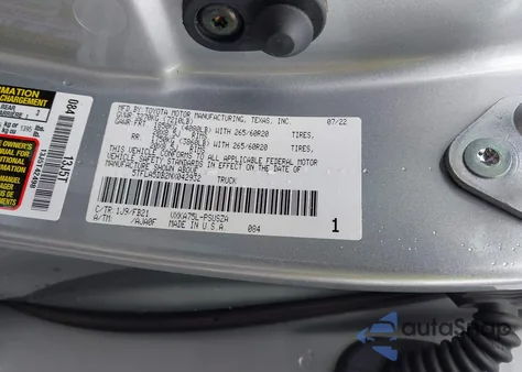 2022 Toyota Tundra Sr5 из США, поврежденный, VIN 5TFLA5DB2NX042932